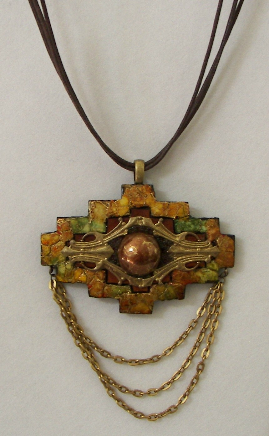 Gourd-Jewelry-Pendant-Earth-Colors-with-Hanging-Chain