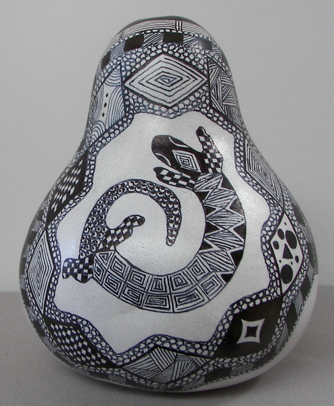 Gourd-White-paint-and-Sharpie-front-view